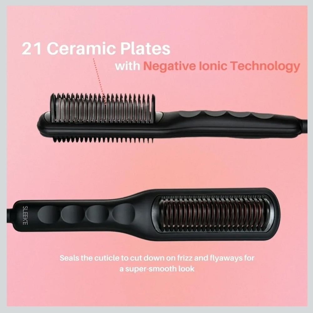Sleek'e Black Hair Straightening Brush - Picture 4 of 12